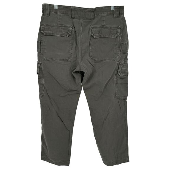 Men's Grey/Green Duluth Trading Co Flex Fire Hose Standard Fit Cargo Pants 34x28 - Picture 9 of 11